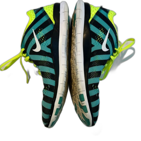 Nike Women's SZ 7.5 Free TR 5.0 Aqua Green Running Shoe Bold Laces Sneaker - Picture 7 of 15